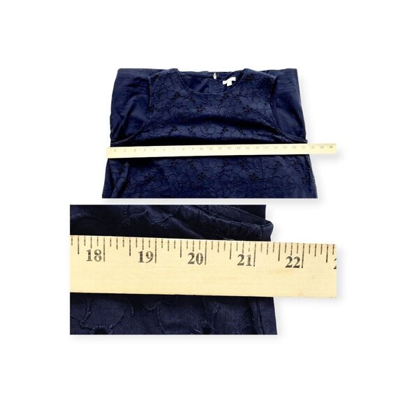 Gap navy blue cotton eyelet dress, size L - Picture 8 of 8